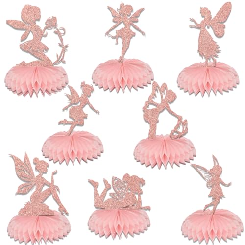 Fairy Honeycomb Centerpieces - 8 Pcs Table Decorations for Parties
