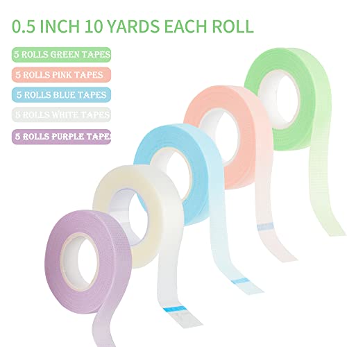 25 PCS Eyelash Extension Tape Set - Breathable Adhesive Fabric Rolls