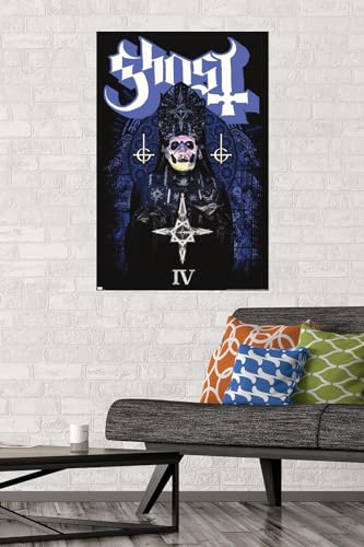 Ghost Stained Glass Wall Poster - 34" x 22" Unframed Art