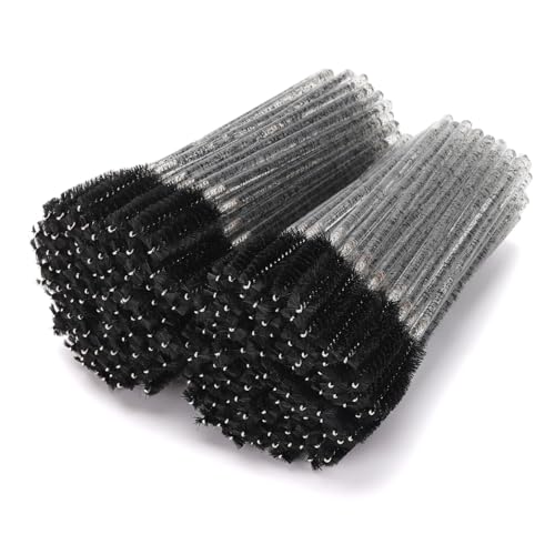 200 Pcs Disposable Eyelash Brushes Crystal Mascara Wands for Eye