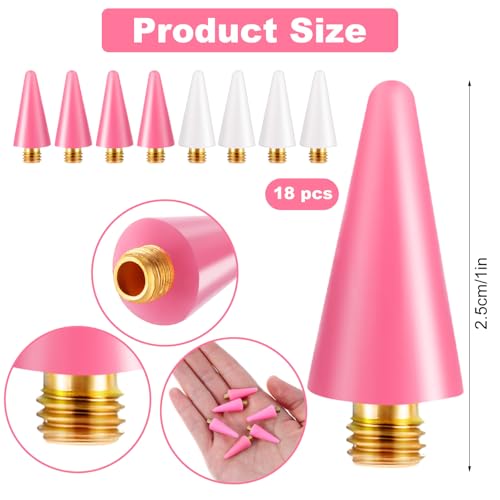GEEHUA 18-Pack Purple Wax Pen Tips for Rhinestone Nail Art & Dotting Tools