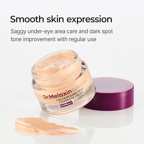Dr.Melaxin Calcium Dark Spot Eye Cream 15g ? Niacinamide & Calcium Gluconate Eye Cream for Dark Circles, Under Eye Bags & Sagging | Hydrolyzed Elastin EX Volume Firming | Korean Eye Cream