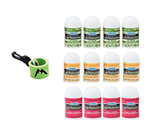 Lip Naturals Mini Lip Balms with SPF 15 - 12 Count Assorted Flavors