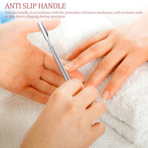 Dual-Ended Stainless Steel Cuticle Pusher and Trimmer Tool