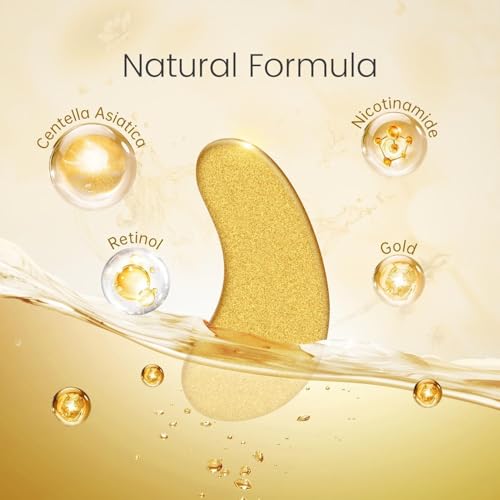 REDANHA 24K Gold Under Eye Patches - 30 Pairs Collagen Dark Circle Treatment