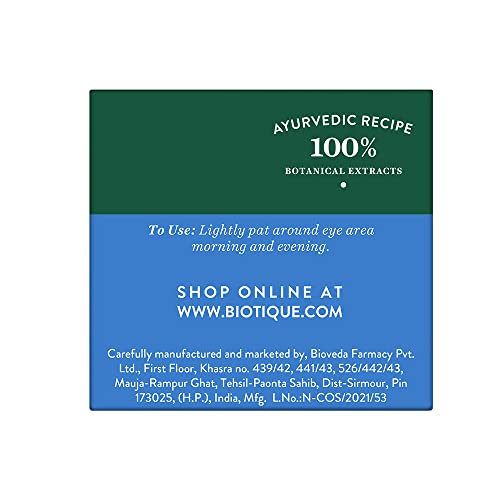 Biotique Seaweed Eye Gel for Dark Circles Puffiness Wrinkles 15g
