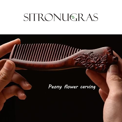 Fair Leaves Handmade Wooden Hair Comb - Anti-Static Detangler for All Ages