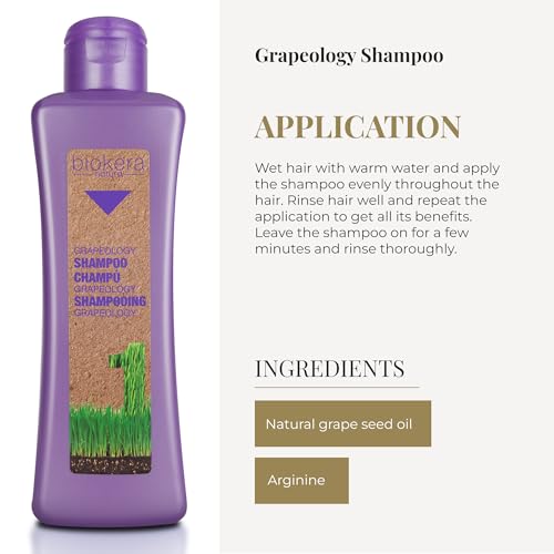 Salerm Grapeology Biokera Natura Shampoo for White or Bleached Hair