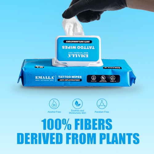 Yuelong Green Soap Tattoo Wipes XL 96 Count - Instant Ink Residue Removal & Aftercare