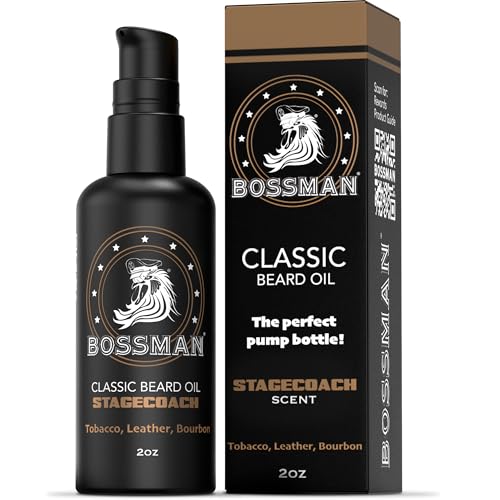 Bossman Organic Beard Oil for Men - 2 oz Natural Moisturizer