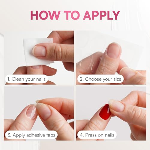 Doonails Extra Strong Nail Tabs for Press On Nails - Waterproof & Ultra-Thin, 180 Count