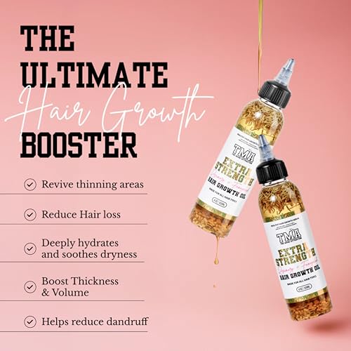 The Mane Attraction Extra-Strength Herbal Hair Growth Oil, Rosemary & Fenugreek Blend, Castor & Vitamin E Infusion, Scalp-Nourishing for All Hair Types