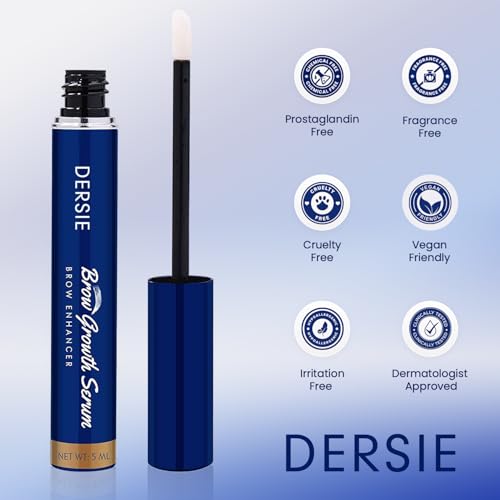 Dersie Eyebrow Growth Serum 0.17 Fl Oz – Nourishing Peptide, Biotin & Arginine for Fuller Brows (Pack of 1)
