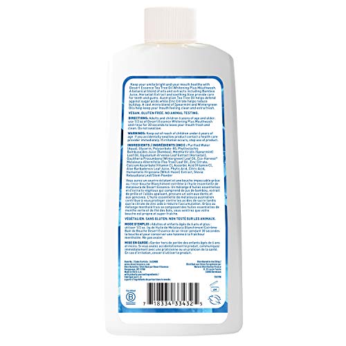 Desert Essence Tea Tree Whitening Mint Mouthwash, 16 fl oz