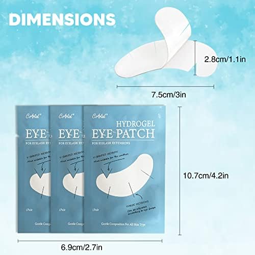 C. ARTIST 100 Pairs V-Shaped Eyelash Extension Under Eye Gel Pads Kit with Collagen & Aloe Vera, Professional Lash Supplies