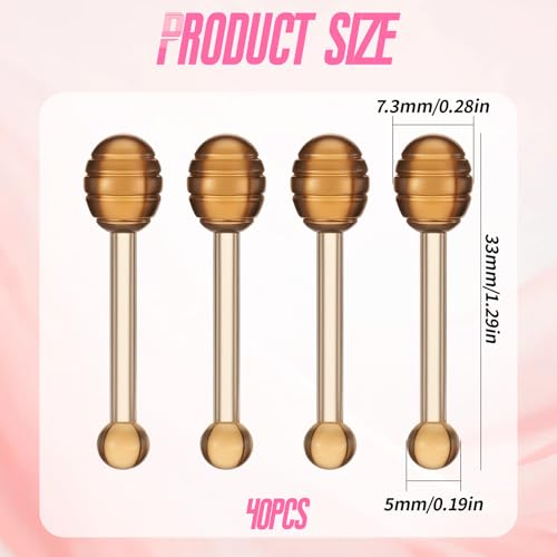 40 Pcs Lip Balm Applicator Sticks with Storage Box – Reusable Lip Brush for Lipstick Lip Gloss Lip Mask