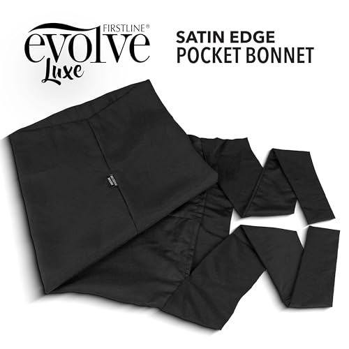 Evolve Satin Edge Pocket Bonnet - Black, One Size