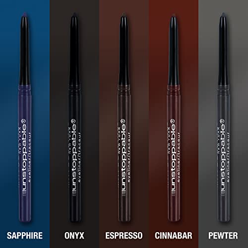 Maybelline Unstoppable Waterproof Eyeliner Pencil, Onyx, 2-Pack
