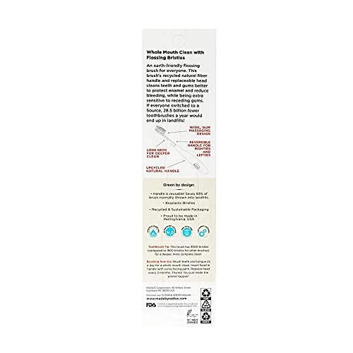 RADIUS Source Flossing Toothbrush - BPA Free, ADA Accepted