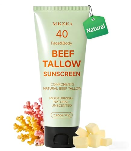 Beef Tallow Reef Safe Sunscreen SPF 40 - Travel Size, Natural & Non-Greasy