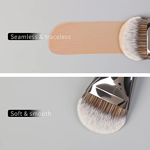 ENZO KEN Flat Foundation Brush 820-L-Black for Liquid Makeup & Blending