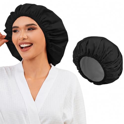 Reusable Waterproof Shower Cap for Long Hair & Braids