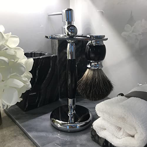 PerPro Luxury Shaving Brush & Razor Stand with Weighted Base