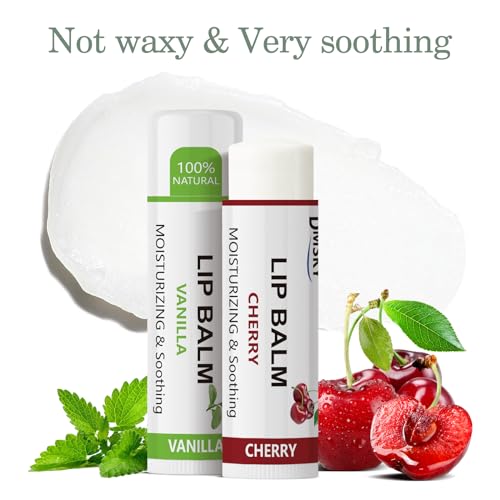 Dmsky Bulk Lip Balm Set – 20 Count, 10 Flavors Hydrating Natural Lip Moisturizer