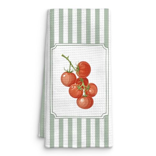 Rustic Cherry Tomatoes Kitchen Towels - Decorative 16x24 Inch Set