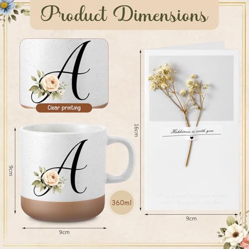 Kacctyen Monogrammed Initial A Gift Set for Women - Tote, Mug & Accessories