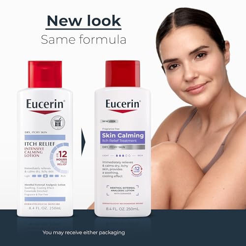 Eucerin Skin Calming Itch Relief Body Lotion with Menthol & Ceramide, 8.4 oz