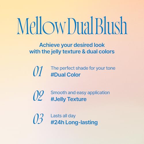 fwee Mellow Dual Blush CR02 Baby Smile 0.25oz - Longwear Jelly Texture