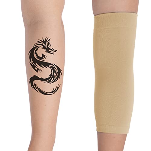 HOVEOX Tattoo Cover Up Sleeves - Nude Compression Arm Sleeves for Men & Women