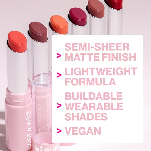 Wet n Wild Soft Blur Matte Lipstick - Nude for Love, Buildable Color