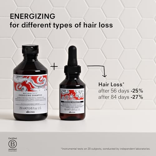 Davines Naturaltech Energizing Superactive Anytime, Stimulating & Fortifying for Thinning Hair & Hair Loss - With Caffeine Phytoceuticals - Thickening Serum, Travel Size, 3.38 Fl Oz