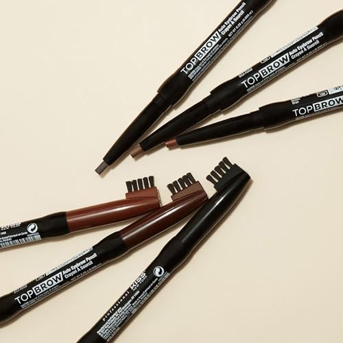 KISS Auto Brow Pencil in Dark Brown - Long-Lasting Eyebrow Definer