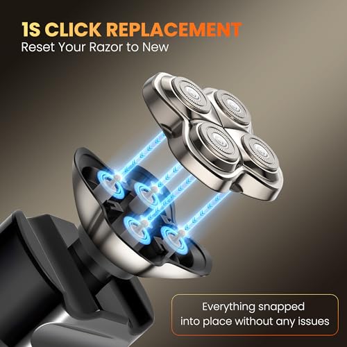 2 Pack SZJKC Pro 4 Shaver Replacement Head Blades for Gold/Platinum/Silver Butterfly Kiss Pro 4-Head, Floating Design