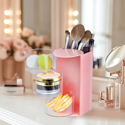 Luscinia 3-Tier Rotating Hair Accessories Organizer & Makeup Storage Box