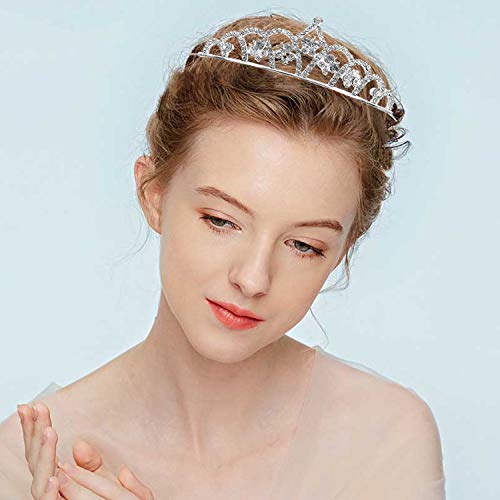Hedume 6-Pack Rhinestone Princess Crown Headbands for Girls