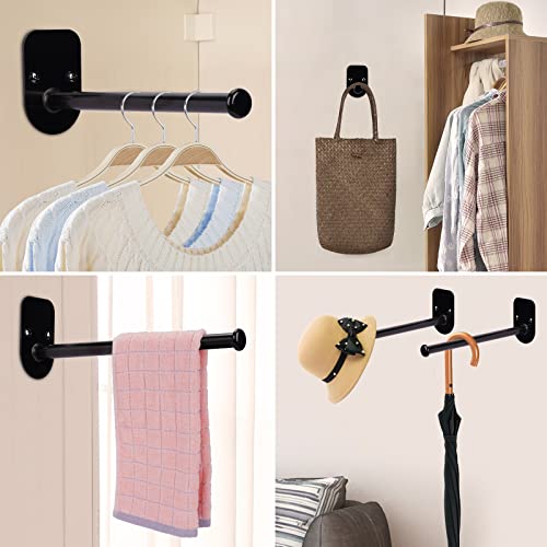 XINYUWIN Stainless Steel Wall-Mount Clothes Hanger Rack - 19cm