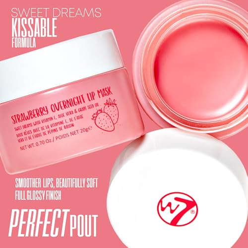 W7 Sweet Dreams Strawberry Lip Mask - Hydrating 0.67 fl oz