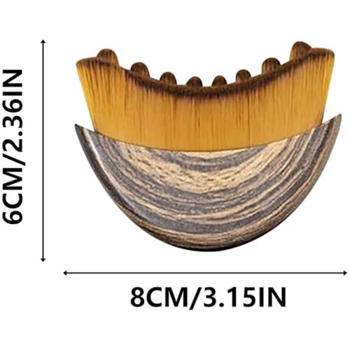 ZAZKHC Brown Lymphatic Drainage Face Brush for Contouring & Fat Reduction