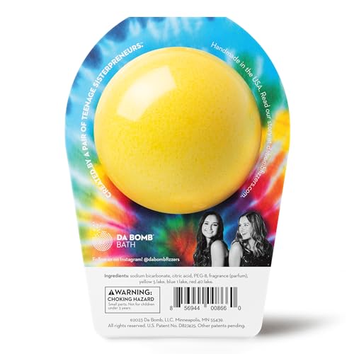 Da Bomb Bath Tie Dye Yellow Bomb, 7oz, Passion Fruit