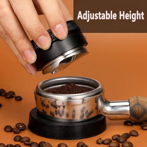 51mm Adjustable Coffee Tamper & Distributor - Stainless Steel Espresso Tool