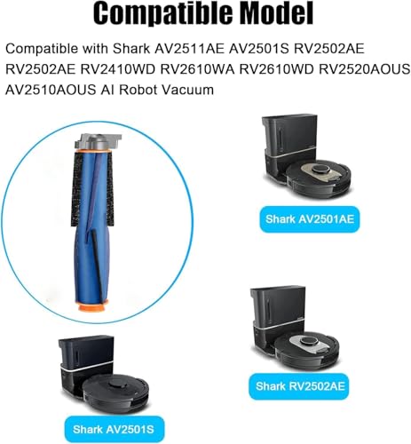 Replacement Roller Brush for Shark AI Robot Vacuum Models AV2501S, RV2502AE