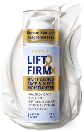 Korean Face Cream for Neck – Lift & Firm Peptide Moisturizer with 7% Collagen & 2% Hyaluronic Acid