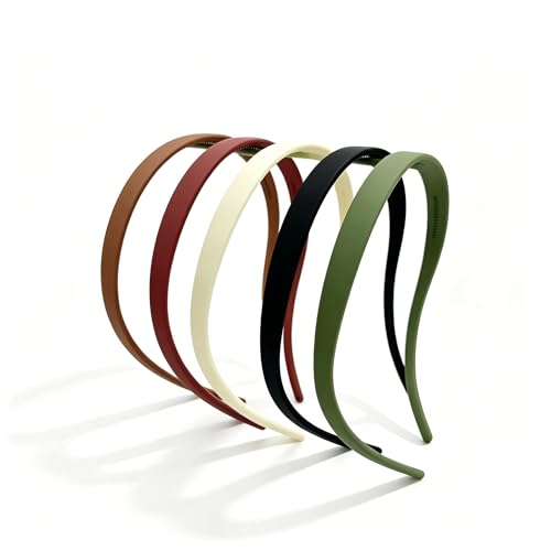 Matte Plastic U-Shaped Hair Headbands for Women - Non-Slip, 5 Pack
