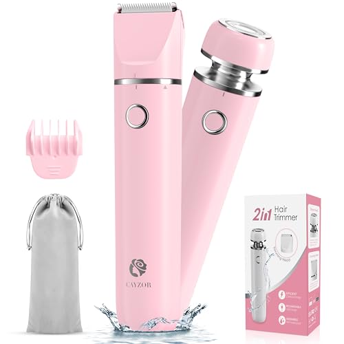 Cayzor 2-in-1 Electric Bikini Trimmer & Shaver for Women - Waterproof