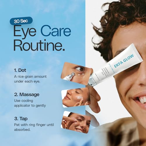 Ekfa Glow Caffeine Eye Cream for Dark Circles, Puffiness & Fine Lines