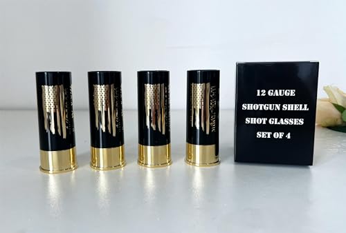 Set of 4 American Flag Shot Glasses - 12 GA Plastic Drinkware